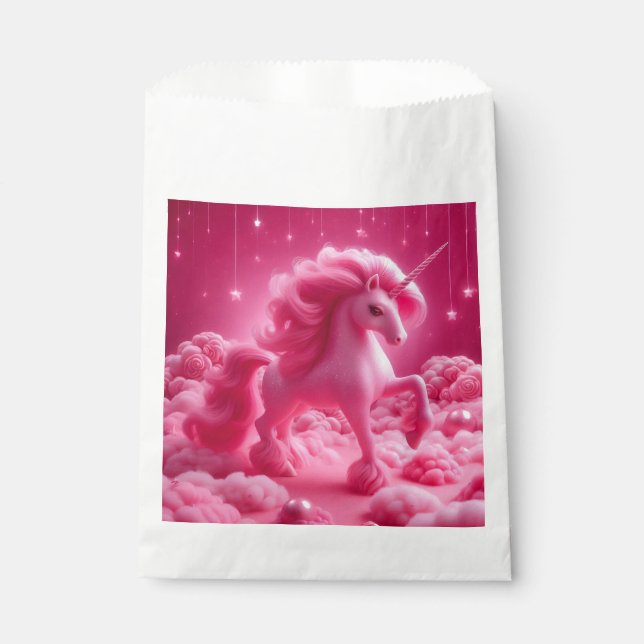 Sachets En Papier licorne rose (Devant)