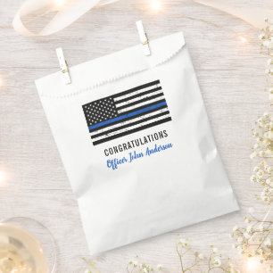 Sachets En Papier Ligne Bleue Mince Police Retraite Application de l