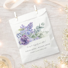 Sachets En Papier Lilac Succulent Eucalyptus Botanical Bunch Mariage