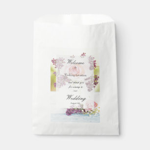 Sachets En Papier Lilacs et Rose Vintage Wedding modifiable