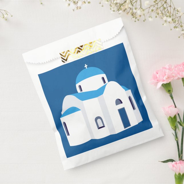 Sachets En Papier L'île grecque Santorin Blue Dome (Scellé)