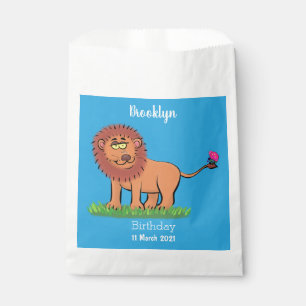 Sachets En Papier Lion joyeux avec dessin animé de papillon