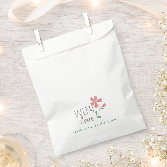 Sachets En Papier Little Bud Floral Hand Lettering (Coupé)