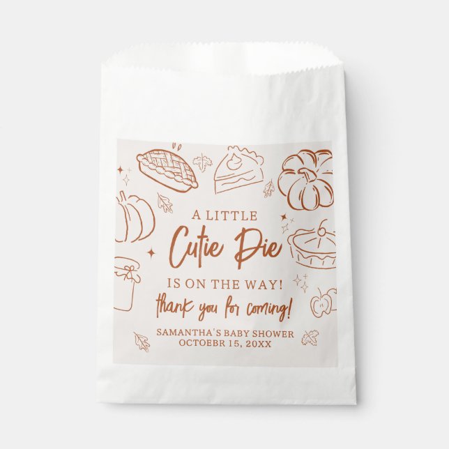 Sachets En Papier Little Cutie Pie Fall Baby Shower (Devant)