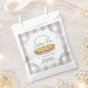 Sachets En Papier Little Cutie Pie Thanksgiving Blanc Anniversaire
