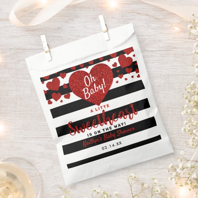 Sachets En Papier Little Sweetheart Valentine's Day Baby Shower (Coupé)
