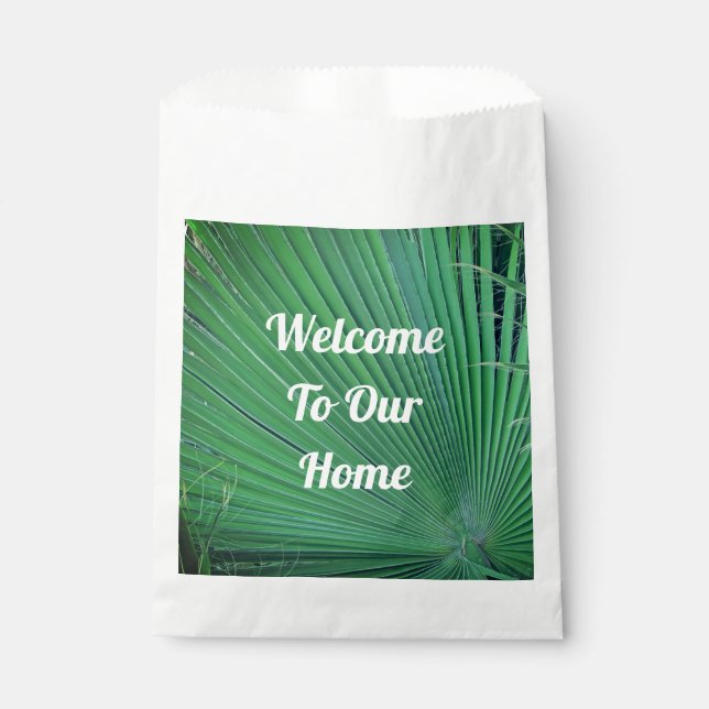 Sachets En Papier Location de maison de plage Feuille tropicale Bien (Devant)