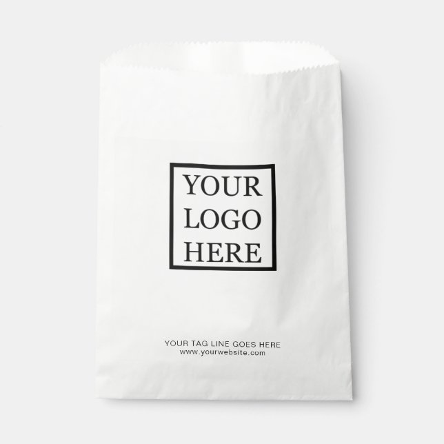 Sachets En Papier Logo d'entreprise personnalisé (Devant)
