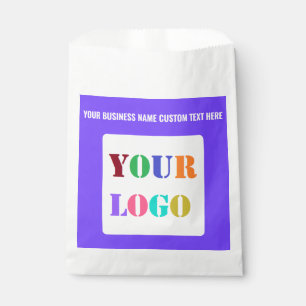 Sachets En Papier Logo d'entreprise personnalisé Texte de votre entr