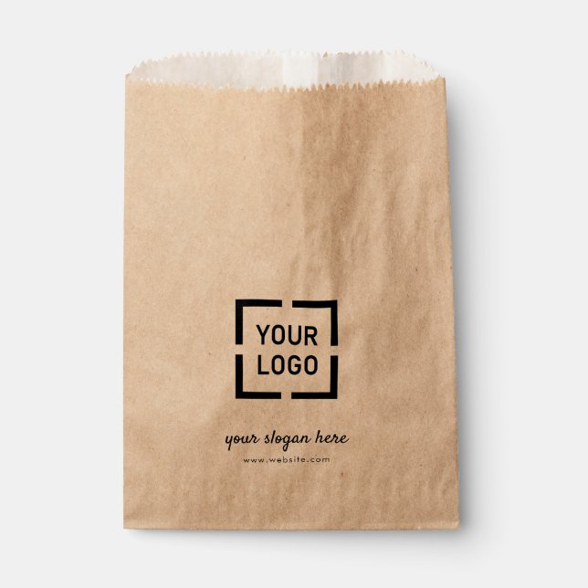 Sachets En Papier Logo personnalisé Kraft promotion (Devant)