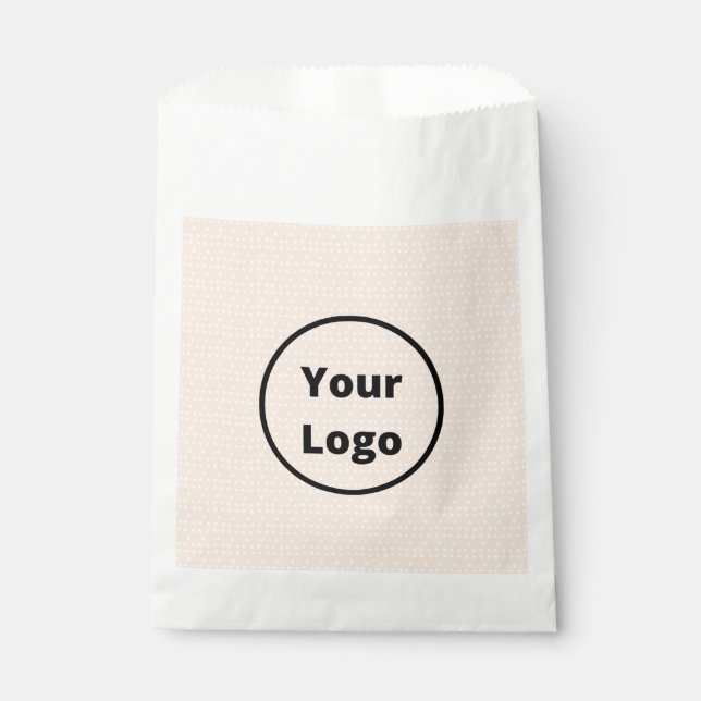 Sachets En Papier Logo personnalisé sur de minuscules points blancs  (Devant)