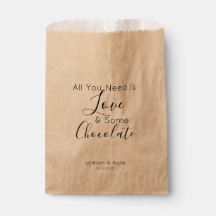Sachets En Papier Loisir Chocolat traitement Mariage personnalisé