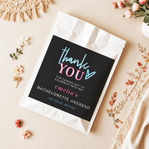 Sachets En Papier LOLA Néon Bleu et Rose 90's Enterrement de Vie de