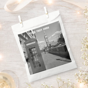 Sachets En Papier Londres Angleterre Big Ben Vintage Noir et blanc