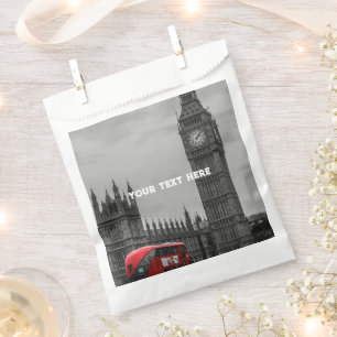 Sachets En Papier Londres Angleterre Big Ben Vintage Noir et blanc F