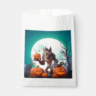 Sachets En Papier Loup-garou d'Halloween et citrouilles