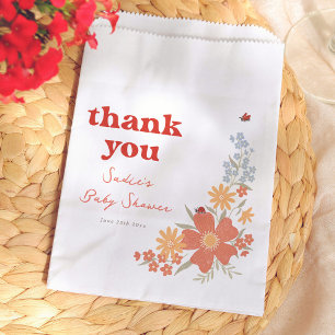 Sachets En Papier Love Bug Floral Girl Baby Shower Remerciement