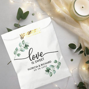 Sachets En Papier Love Is Sweet Greenery Mariage