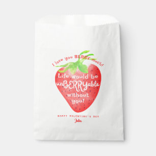 Sachets En Papier Love You Berry Beaucoup de fraises sucrées Valenti