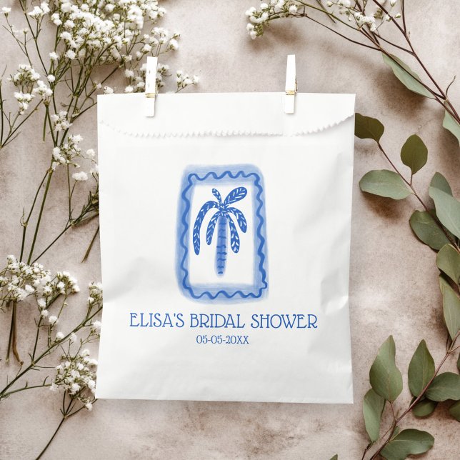 Sachets En Papier LoveNotes from Sea Palm Tree Fête des mariées PERS (LoveNotes from Sea Palm Tree CUSTOM Bridal Shower Favor Bag
)