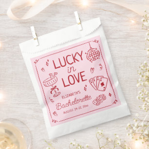 Sachets En Papier Lucky In Love Whimsical Main tiré Bachelorette