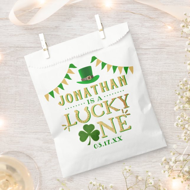 Sachets En Papier Lucky One St. Patrick's Day 1er anniversaire (Coupé)