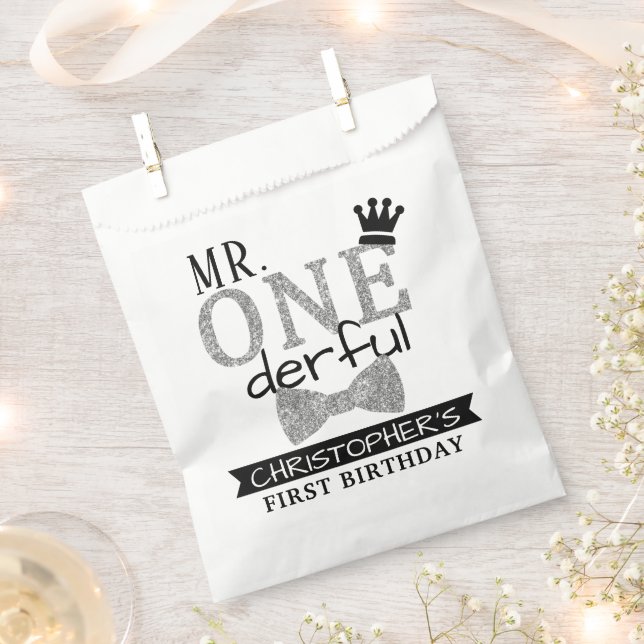 Sachets En Papier M. ONEderful 1st Birthday Party (Coupé)