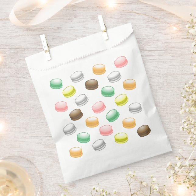Sachets En Papier Macarons Sweet 16 Party (Coupé)