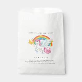 Sachets En Papier Magic rose Unicorn Rainbow Anniversaire Party