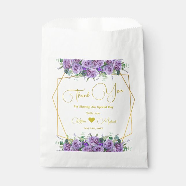 Sachets En Papier Magnifique lilas et Lavender Vineyard Merci (Devant)