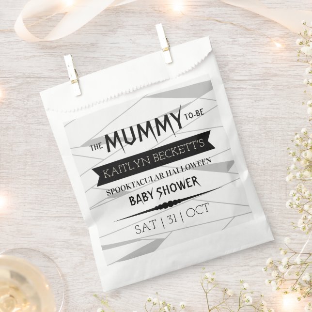 Sachets En Papier Maman à être | Baby shower Halloween (Coupé)