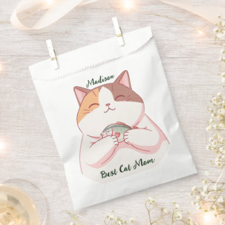 Sachets En Papier Maman chat poisson mignonne meilleur script person