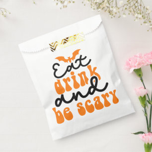 Sachets En Papier Mangez Boire et Soyez effrayant Super Retro