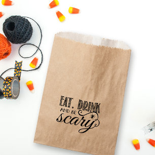 Sachets En Papier Mangez, buvez et soyez effrayant Halloween Party