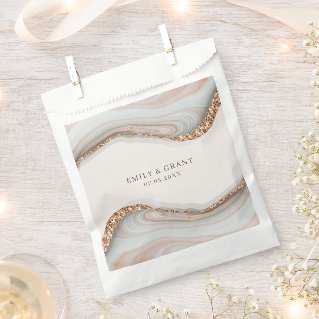 Sachets En Papier Marbre d'Agate de Pierre National (Coupé)