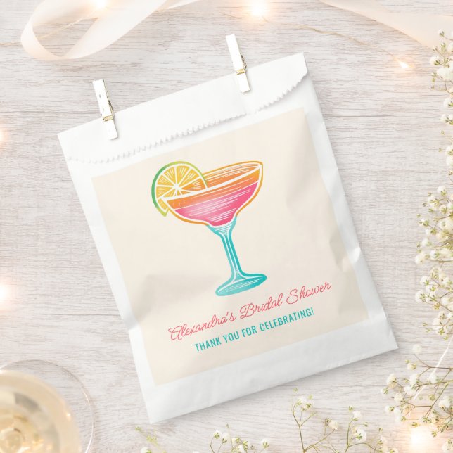 Sachets En Papier Marges et Matrimony Retro Cocktail Fête des mariée (Coupé)
