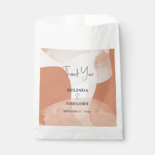 Sachets En Papier Mariage Abstrait en terre cuite de Bohême
