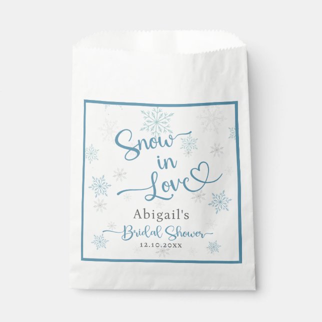 SACHETS EN PAPIER MARIAGE AMOUREUX SOUS LA NEIGE (Devant)