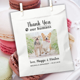 Sachets En Papier Mariage animal Merci photo personnalisée Traite de