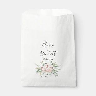 Sachets En Papier Mariage blanc rose vert