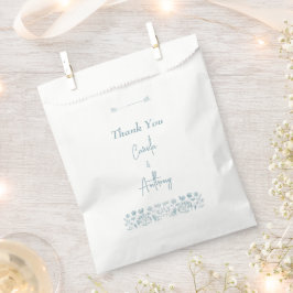Sachets En Papier Mariage Boho Fleur sauvage bleu