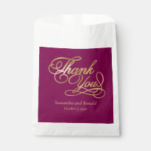 Mariage Calligraphie Remerciement Feuille D'Or Bou