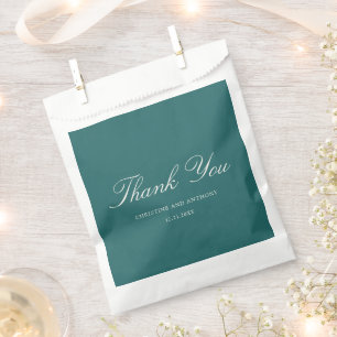 Sachets En Papier Mariage Classique Vert Sarcelle Ancienne Fortune