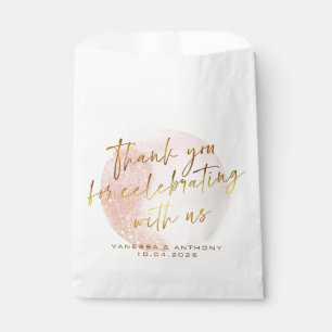 Sachets En Papier Mariage d'aquarelle rose moderne