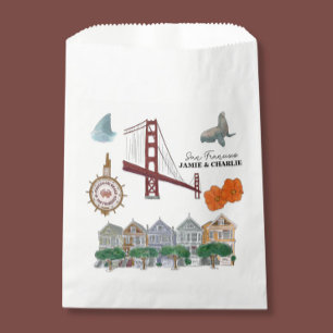 Sachets En Papier Mariage de bienvenue de San Francisco Fourre-tout