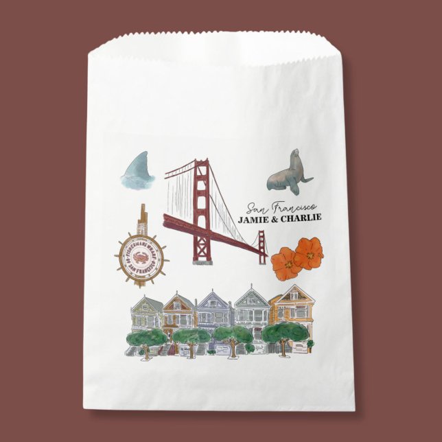 Sachets En Papier Mariage de bienvenue de San Francisco Fourre-tout (Créateur téléchargé)