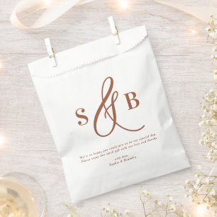 Sachets En Papier Mariage de calligraphie lunaire en terre cuite Mon