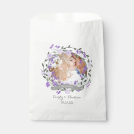 Sachets En Papier Mariage de couronnes florales pourpres