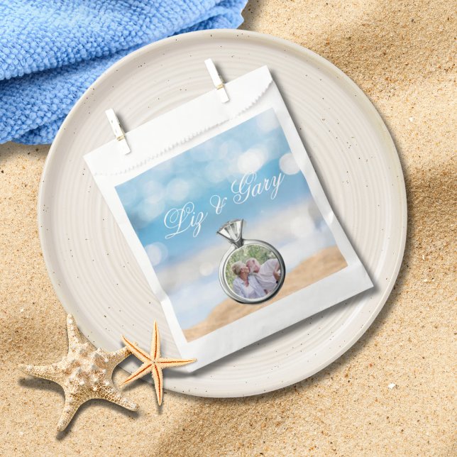 Sachets En Papier Mariage de destination de la plage (Créateur téléchargé)