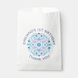 Sachets En Papier Mariage de douche Fiesta Blue Anniversaire